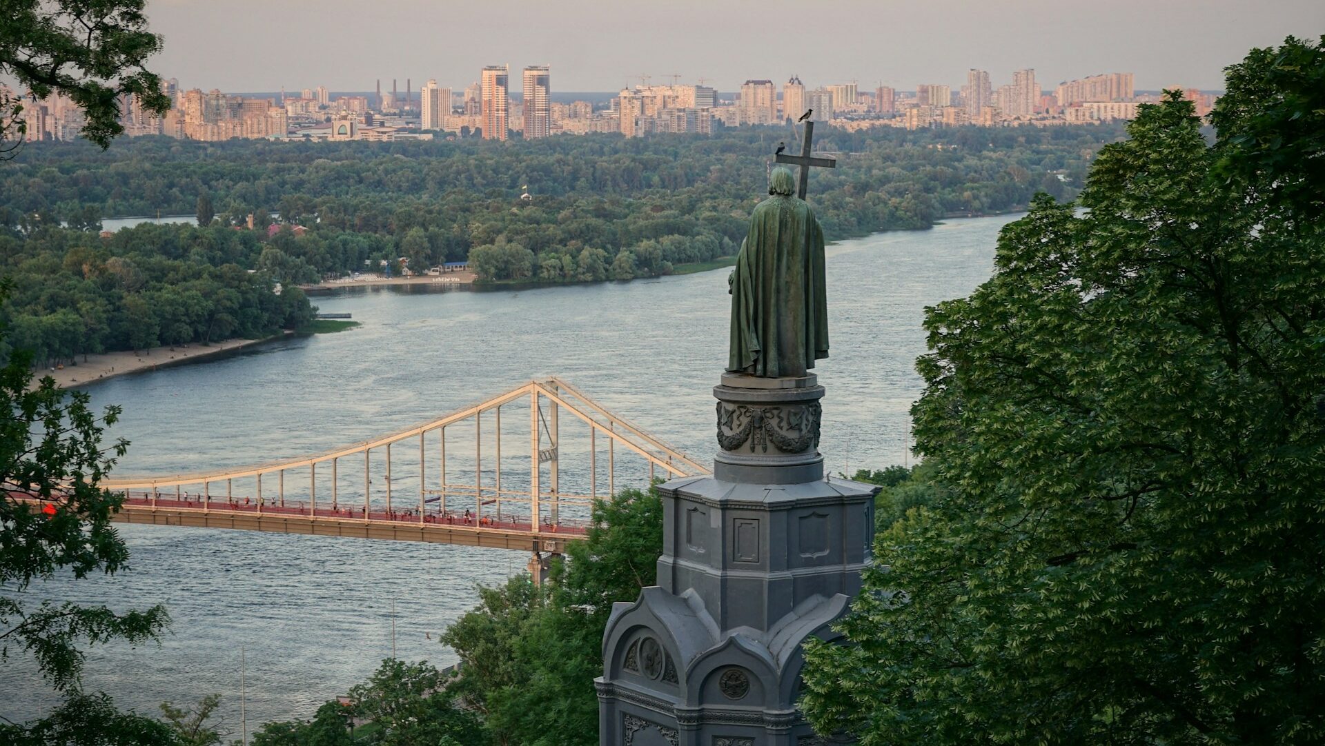 Kyiv's Volodymyr the Great Monument – iconic statue on Volodymyrska Hill with panoramic city views.