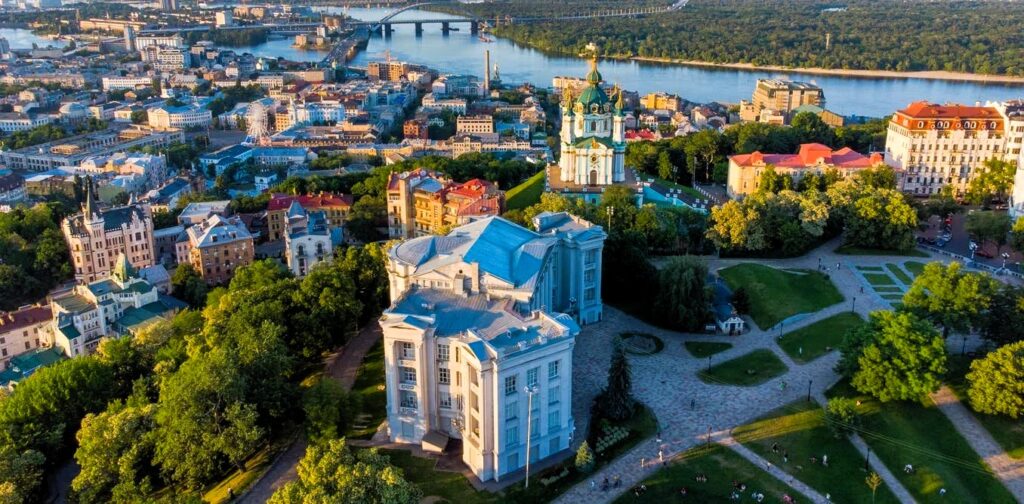 Starokyivska Hill in Kyiv - historic hill with museum, ancient ruins, and legendary site where Kyiv was founded