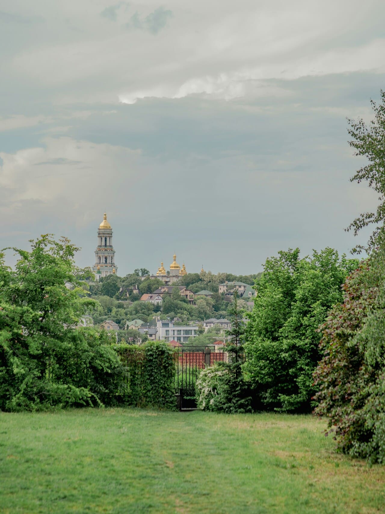View of the Kyiv Pechersk Lavra from the botanical garden in Kyiv