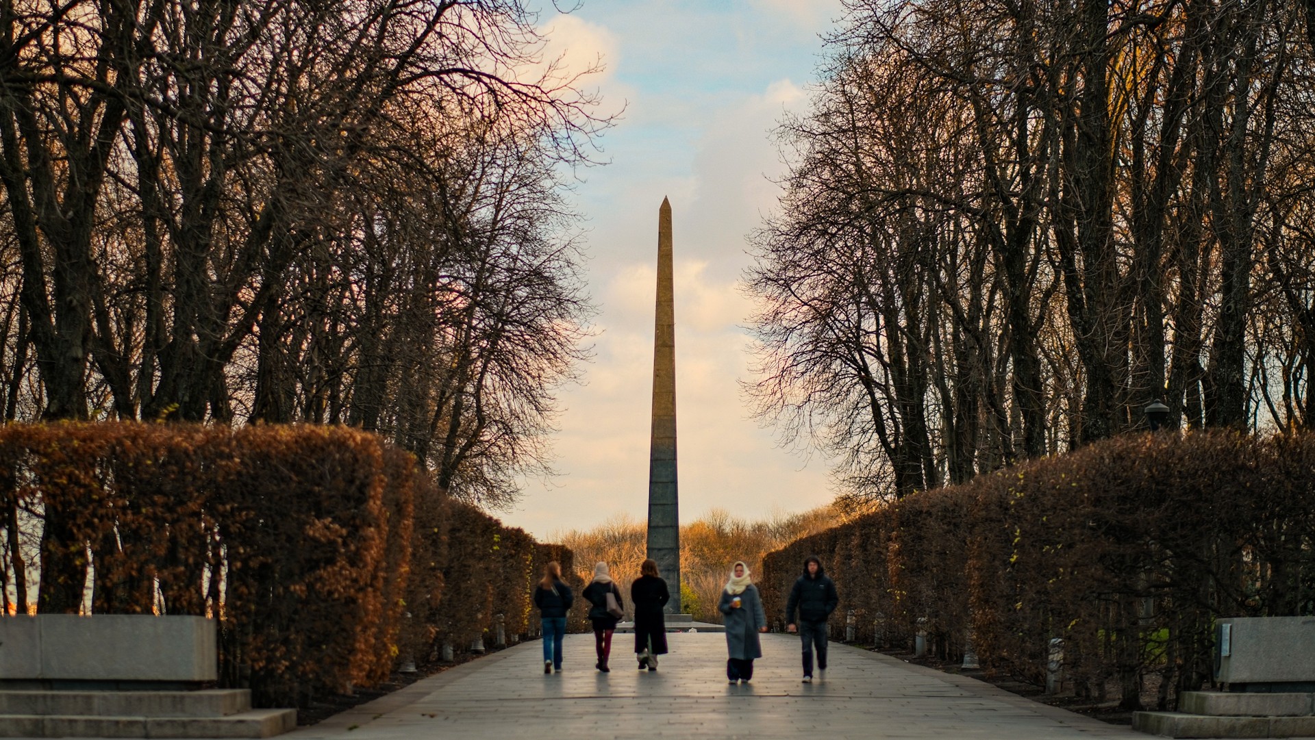 Park of Eternal Glory in Kyiv - panoramic view of the left bank of Kiev