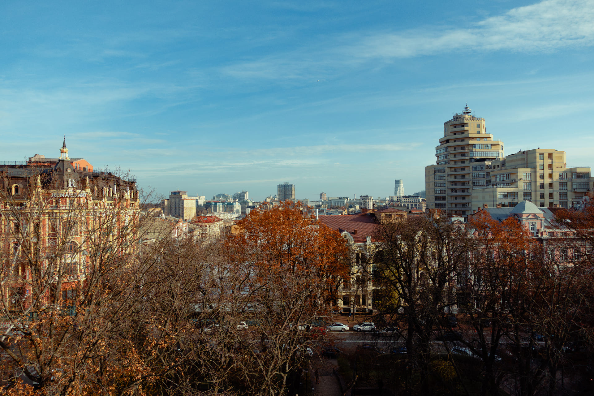 View from the observation deck at the Golden Gate in Kyiv