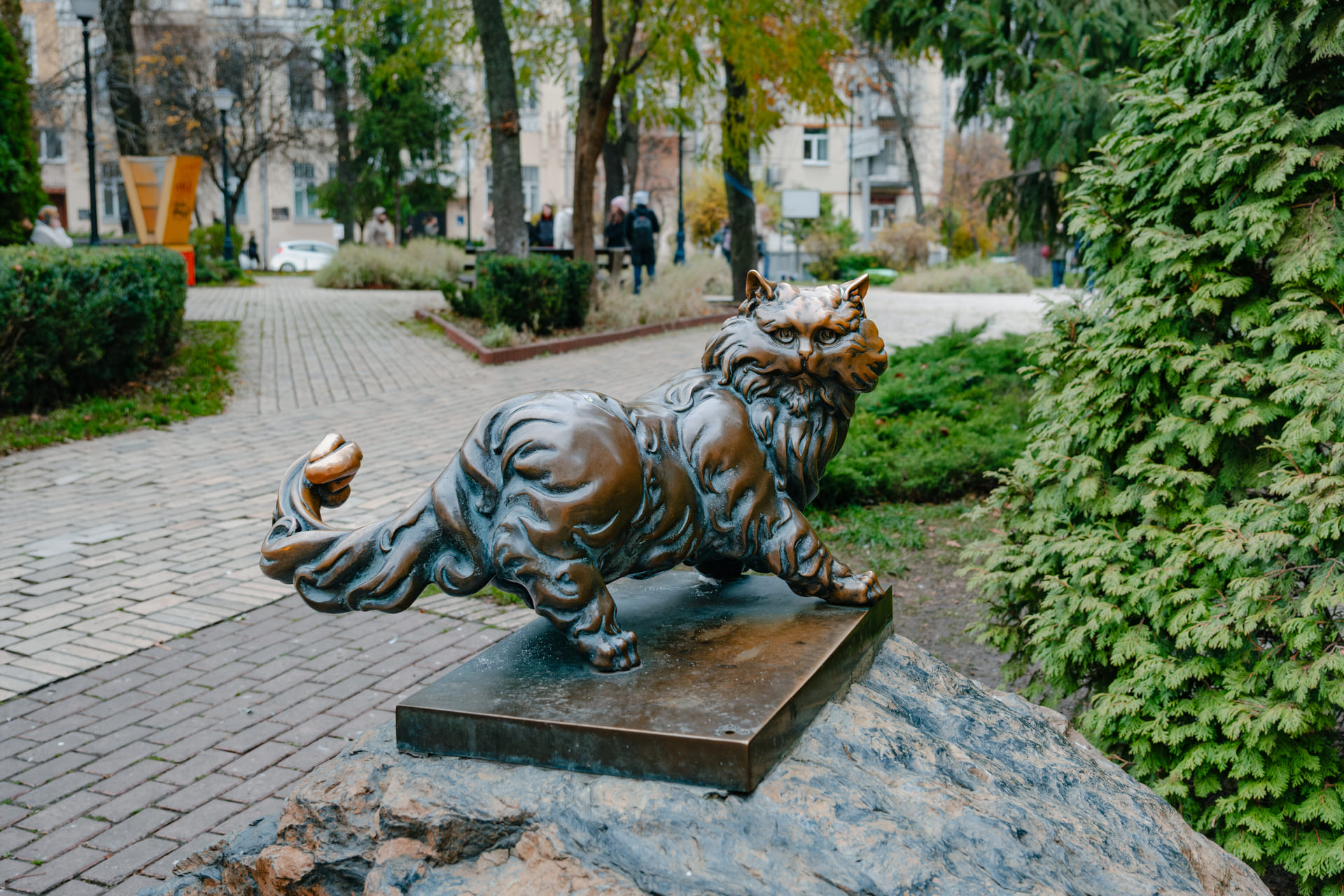 Panteleimon the Cat, a small statue near the Golden Gate, is one of Kyiv’s cutest spots for making a wish