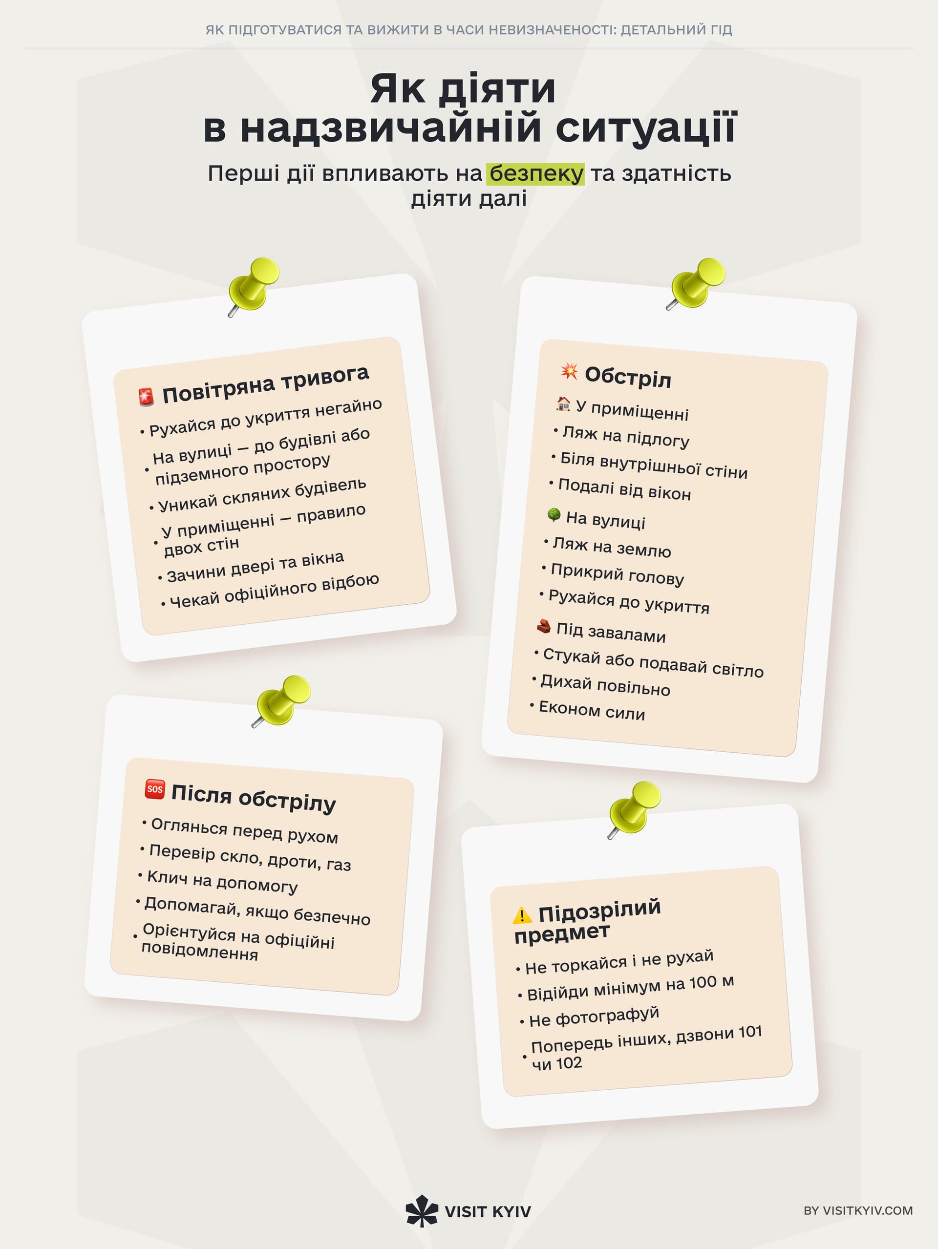 Clear instructions on finding shelter and staying safe during active threats