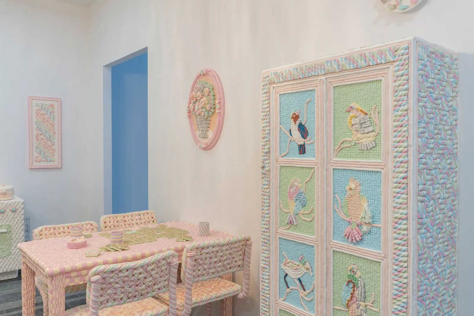 Pastel marshmallow room interior design at PinchukArtCentre in Kyiv