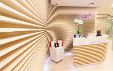 Spa Diva spa center: reception area and desk
