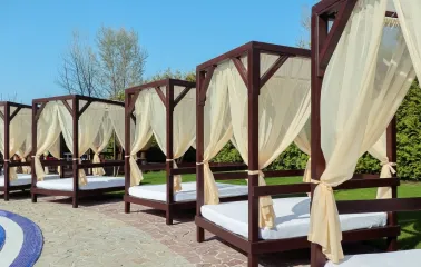 Wish Aqua & SPA Resort spa complex in Kyiv: poolside beds