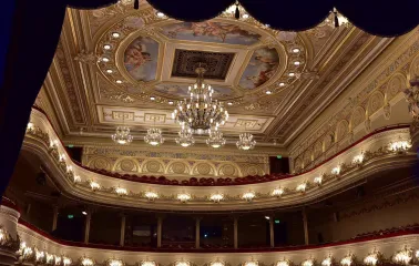 Chandelier at Kyiv Operetta Theatre