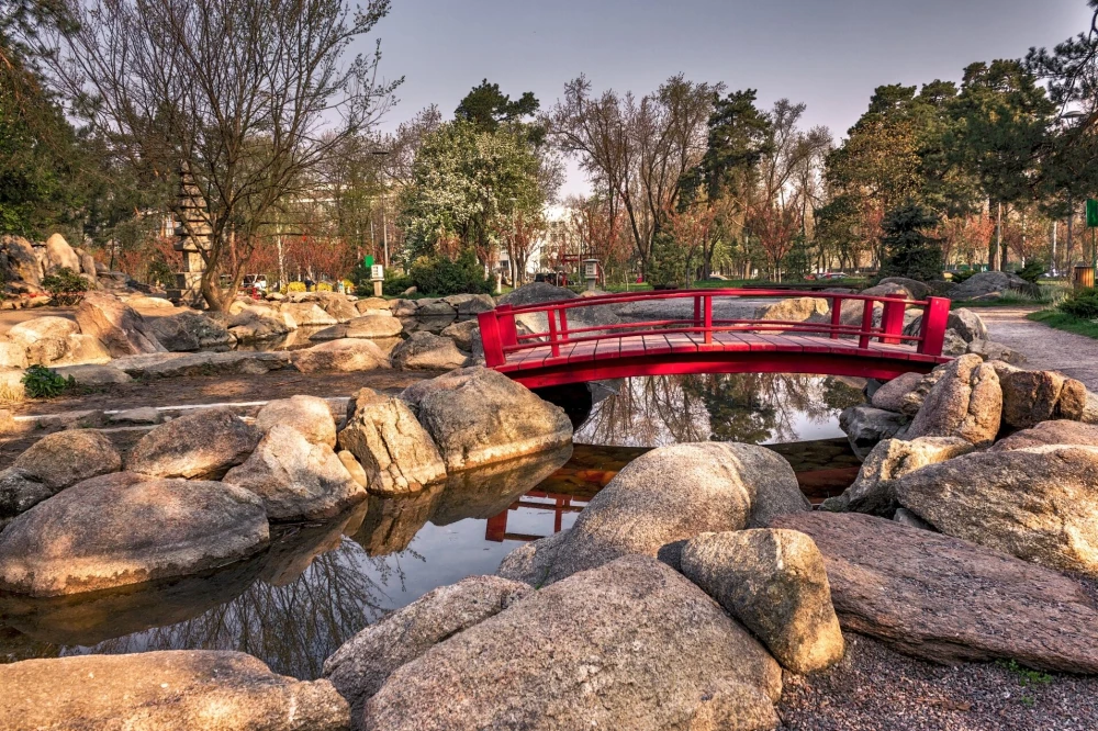 View of Kyoto Park in Kyiv