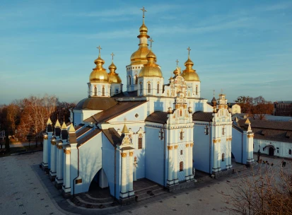 St. Michael's Cathedral in Kyiv - aerial view of the complex