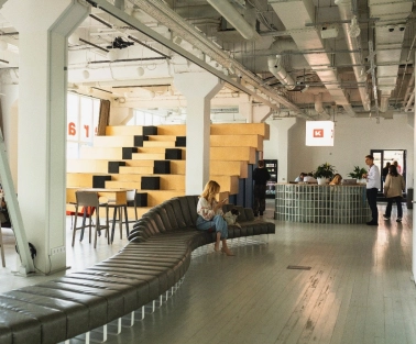 Reception area and staircase in Kooperativ with a modern interior