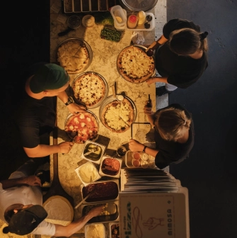 Specialties of Mimosa Brooklyn Pizza restaurant in Kyiv