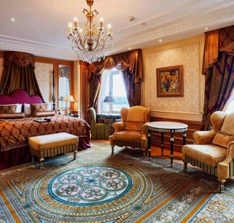Fairmont Grand Hotel Kyiv photos - decorated hotel suite with seating area