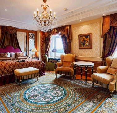 Fairmont Grand Hotel Kyiv photos - decorated hotel suite with seating area