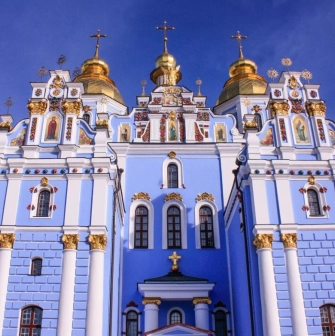 Facade of St. Michael's Golden-Domed Monastery