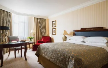 Classic room at the InterContinental Kyiv Hotel with a king-size bed
