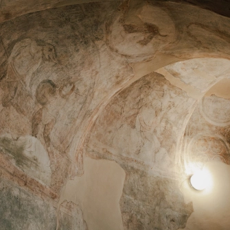 Saint Sophia Cathedral in Kyiv - ancient frescoes on interior walls and ceiling