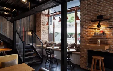 True Burger Bar - spacious dining area positioned right next to a large window