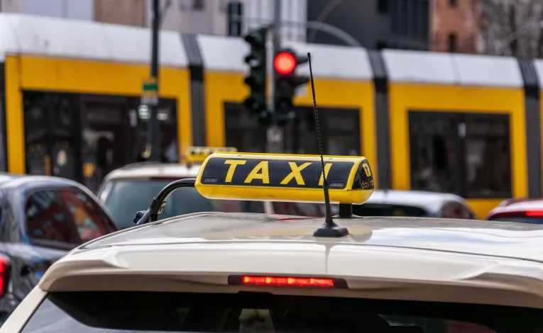 Taxi service used for city transportation in Kyiv