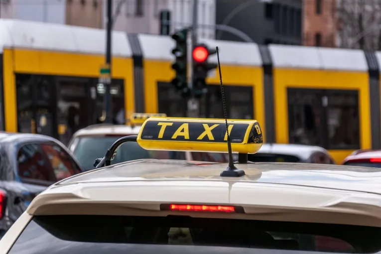 Taxi service used for city transportation in Kyiv