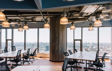 Creative States office space in Kyiv with a panoramic view of the city