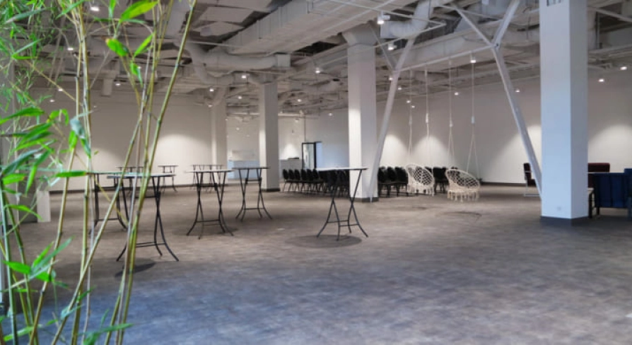 Interior of the event space Pochayna Event Hall in Kyiv