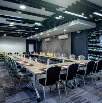 Ibis Railway Station in Kyiv - conference hall with U-shaped table setup