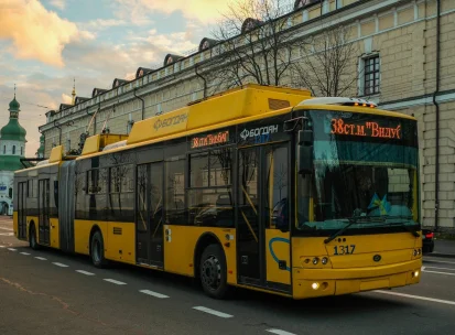 Buses, trams, trolley and marshrutkas in Kyiv