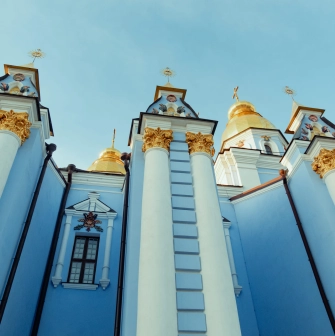 St. Michael's Cathedral in Kyiv - low angle view of Cathedral