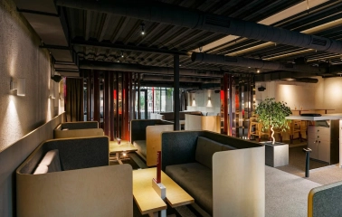 Lounge area of Fatum bar in Kyiv