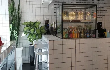 Fruit & Veg - bar counter with colorful displayed fruits vegetables and fresh juices