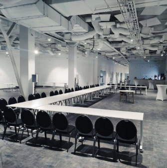 Pochayna Event Hall in Kyiv, prepared for the conference