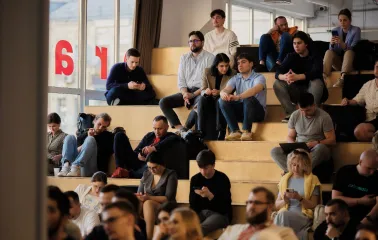 Kooperativ - view of a modern, artistic staircase