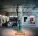 Large head sculpture in the M17 exhibition space in Kyiv