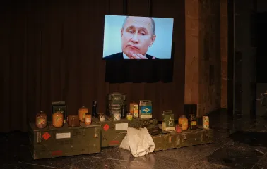 War Museum in Kyiv - soldiers’ rations, supplies and propaganda items from modern warfare