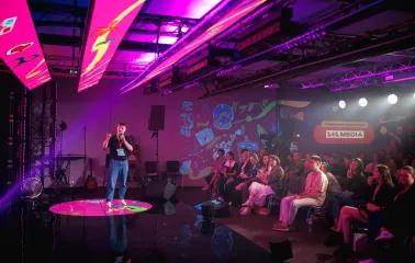 UNIT.City - conference setup with a stage and audience seating