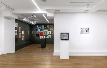 Wall with works of different genres at Voloshyn Gallery in Kyiv