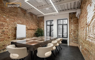 Meeting room at Peremoga Space in Kyiv