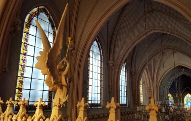 Sculpture inside the Church of St. Nicholas in Kyiv