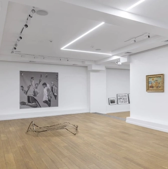 Hall with contemporary art in the Voloshyn Gallery in Kyiv