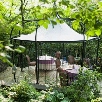 Terasa - wide wooden outdoor terrace area with views and seating