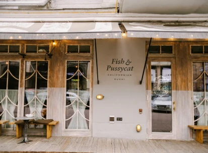 Fish Pussycat - restaurant facade featuring large windows and clear exterior branding