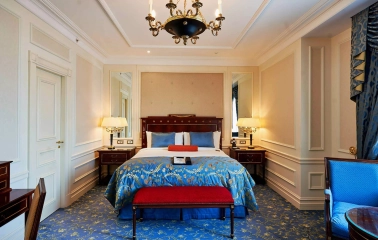 Classical style room at the Fairmont Grand Hotel in Kyiv