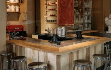 One Tea Tree - traditional tea table setup with clay teaware and brewing instruments