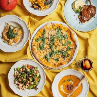 Pesto Cafe - menu and various small snacks