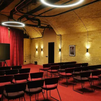 Creative States - conference setup in a large room with theater-style seating