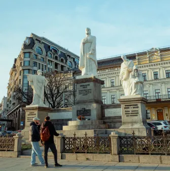 Monument to Princess Olga, St. Andrew, Cyril and Methodius in Kyiv