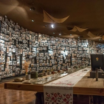 A wall of memory of those who died in the hall of the Museum of the History of Ukraine in World War II