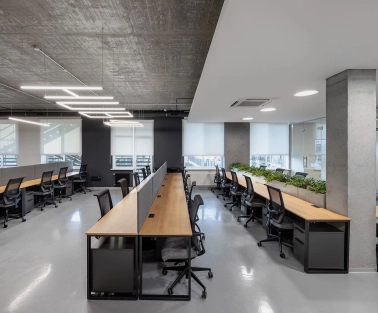 Modern open-plan office space at HUB 4.0 Campus in Kyiv