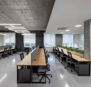 Modern open-plan office space at HUB 4.0 Campus in Kyiv