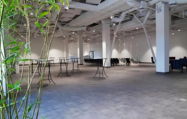 Interior of the event space Pochayna Event Hall in Kyiv